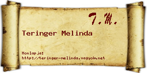 Teringer Melinda névjegykártya