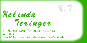 melinda teringer business card